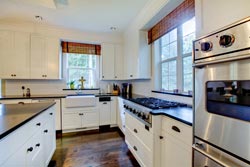black granite white cabinets Granite kitchen - Idaho Idaho