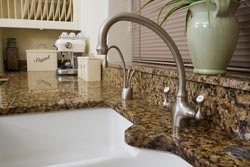 white undermount sink Granite kitchen Utah Granite Marble